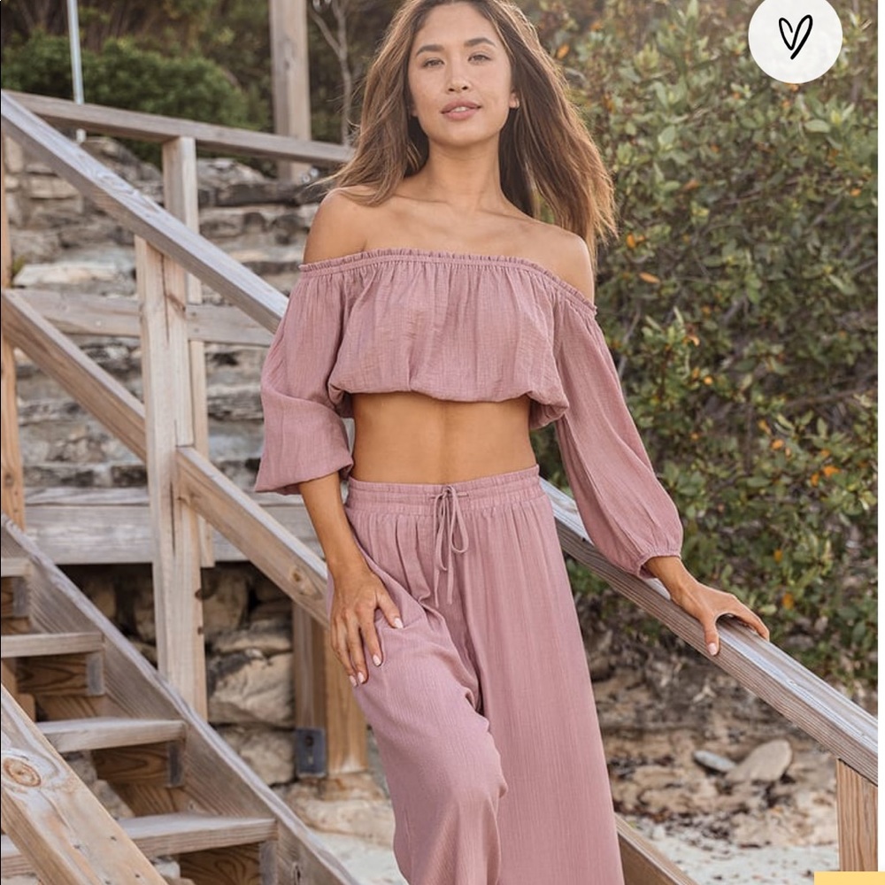 Lulu’s Grab Your Passport Black Two-Piece Swim Cover-Up Jumpsuit